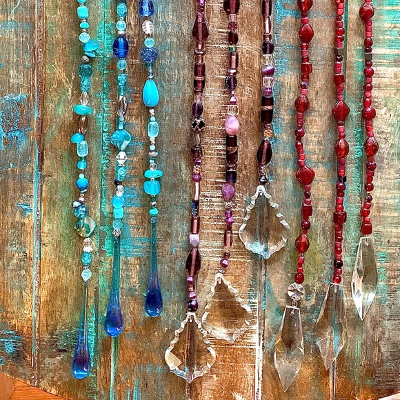 Beaded Sun Catcher Czech Glass & Vintage Italian Crystal (See Description) - Picture 3 of 15